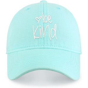 Unisex Cloud Blue 100%Cotton Be Kind Embroidered Adjustable Classic Baseball Cap